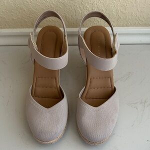 Kelly & Katie Beige Ankle Strap Espadrilles